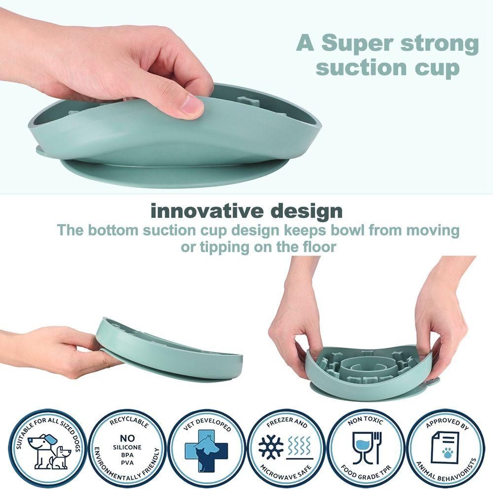  Chén ăn đơn silicon hỗ trợ ăn chậm 