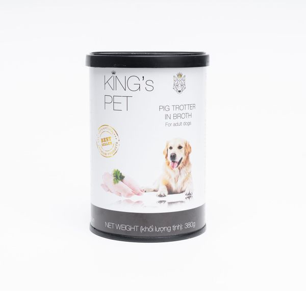  Pate lon King's Pet Giò heo hầm nước dùng dành cho chó 380g 