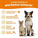  Dầu cá hồi hỗ trợ da & lông Zesty Paws Wild Alaskan cho thú cưng 