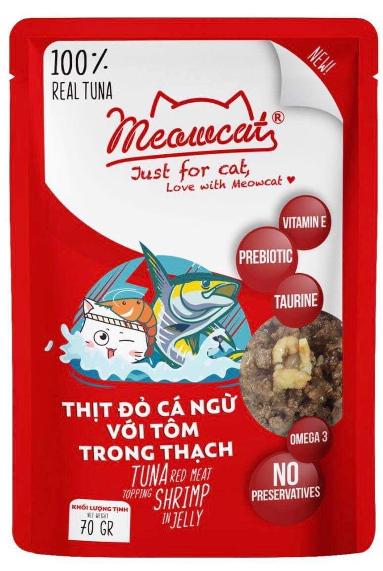  Pate mèo Meowcat Jelly 70g (nhiều vị) 