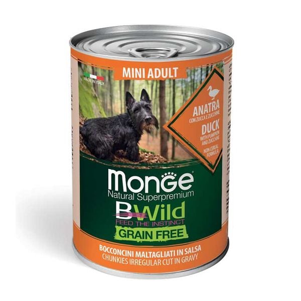  Pate Monge Grain Free Bwild Mini Adult cho giống chó nhỏ 400Gr 