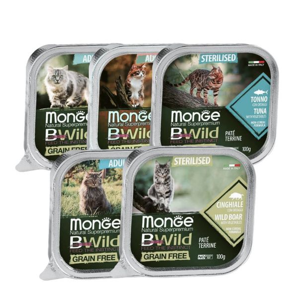  Pate Cho Mèo MONGE BWILD hộp 100g 