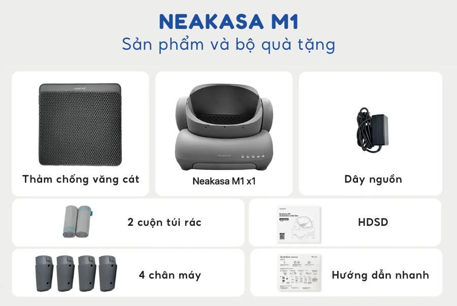  Máy vệ sinh mèo tự động Neakasa M1 