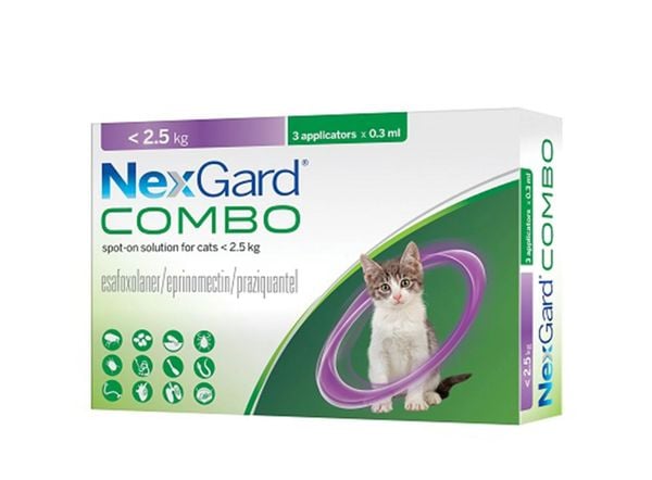  Combo nhỏ gáy Nexgard cho mèo dưới 2.5kg 