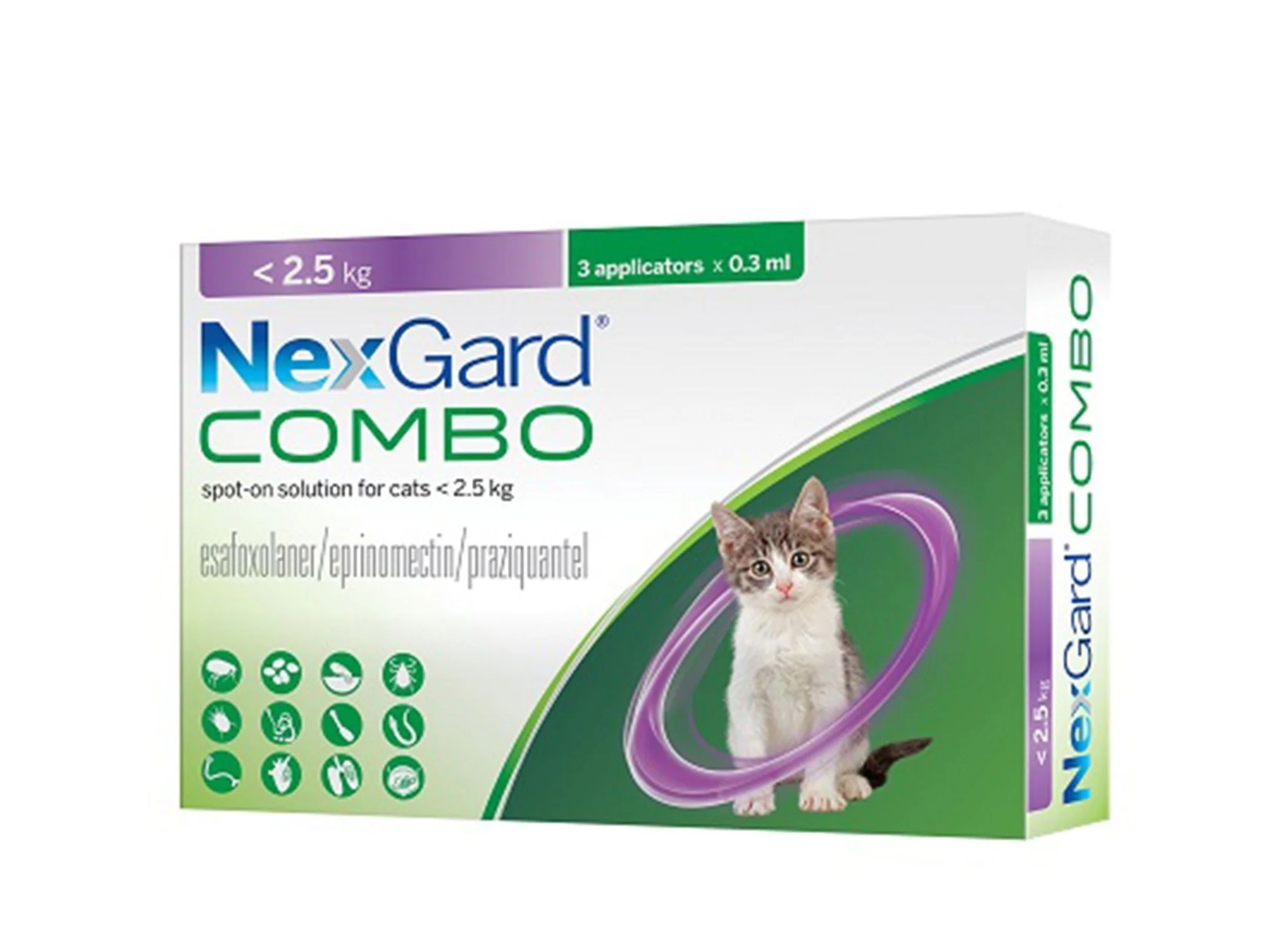  Combo nhỏ gáy Nexgard cho mèo dưới 2.5kg 
