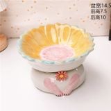  Chén sứ hoa sen cho thú cưng 