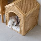  Nhà ngủ may tre đan cho thú cưng 