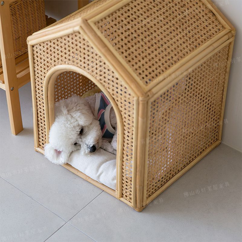  Nhà ngủ may tre đan cho thú cưng 