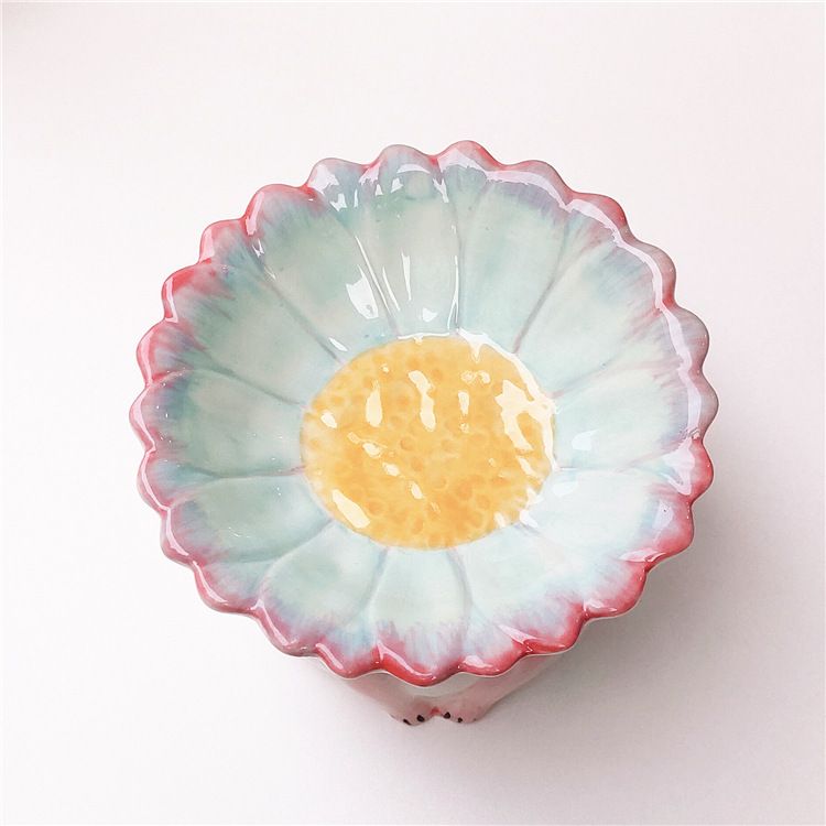  Chén sứ hoa sen cho thú cưng 