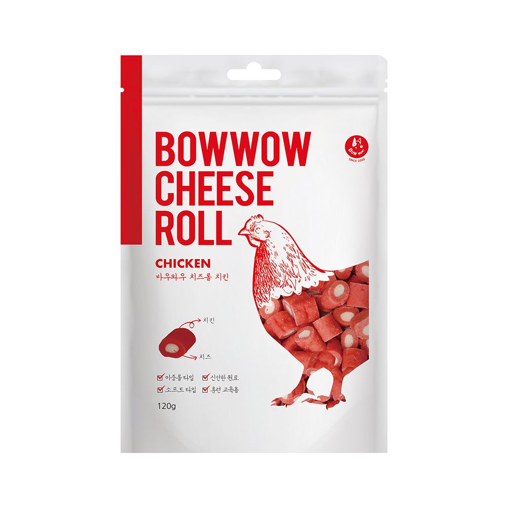  Phô mai cuộn thịt gà Bowwow - 120g 