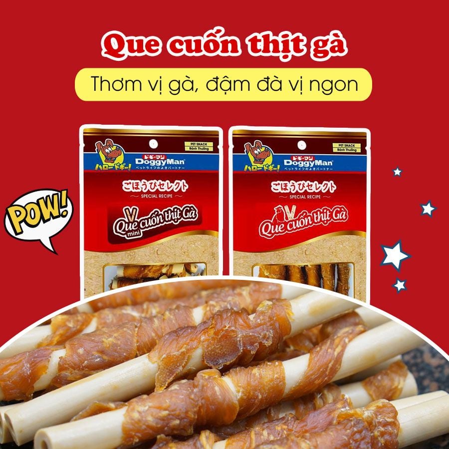  Que cuốn thịt gà mini cho chó Doggy Man 20 cây 
