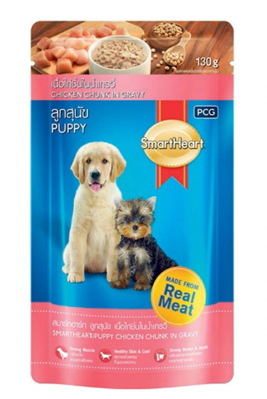  Pate dinh dưỡng cho chó con SmartHeart gói 130gr (Puppy) 