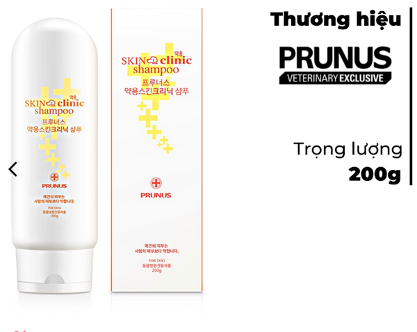  Sữa tắm đặc trị viêm da cho chó Prunus Medicated Skin Clinic 200g 
