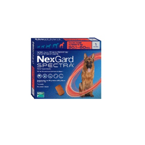 Viên nhai trị nội ngoại ký sinh trùng chó từ 30 - 60kg Nexgard Spectra 