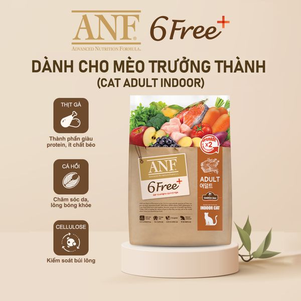  ANF 6Free For Cat - Thức ăn hạt hữu cơ cho mèo lớn 1,6kg 