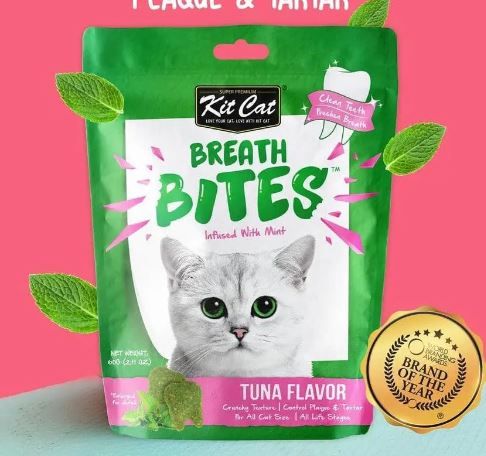  Bánh thưởng Kitcat Breath Bites cho mèo nhiều vị 60gram 