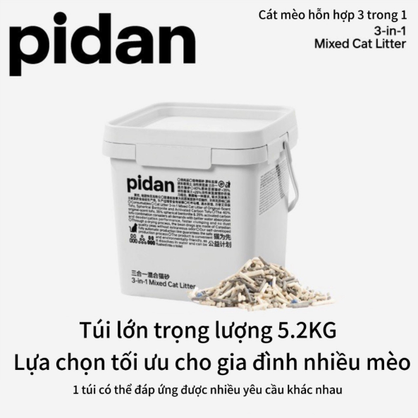  Cát hỗn hợp 3 in 1 kết hợp than hoạt tính ít bụi Pidan 