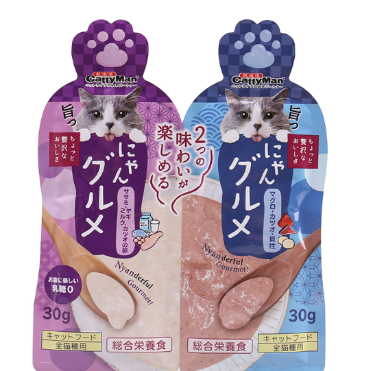  CATTY MAN - Soup thưởng mix vị gà, sữa dê, trứng cá/Cá ngừ, cá thu, sò điệp 