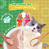  CATTY MAN - Soup thưởng mix vị gà, phô mai, trứng cá/Cá ngừ, cá thu, cá trích 