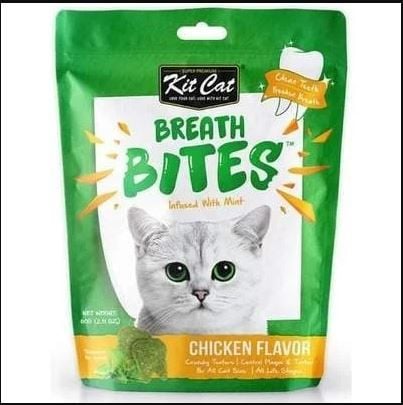  Bánh thưởng Kitcat Breath Bites cho mèo nhiều vị 60gram 
