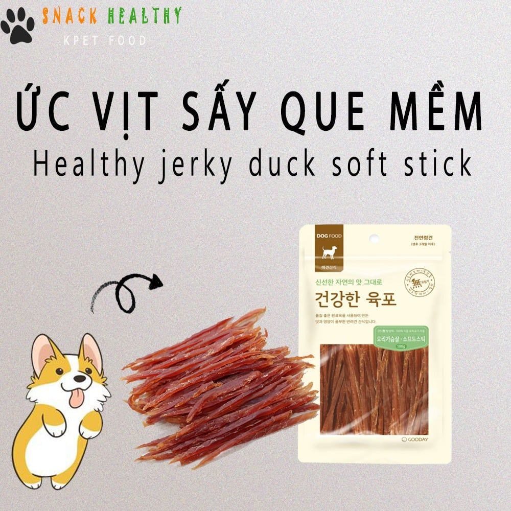  Snack Vịt que mềm cho chó KPET - Jerky soft Duck sticK Kpet 