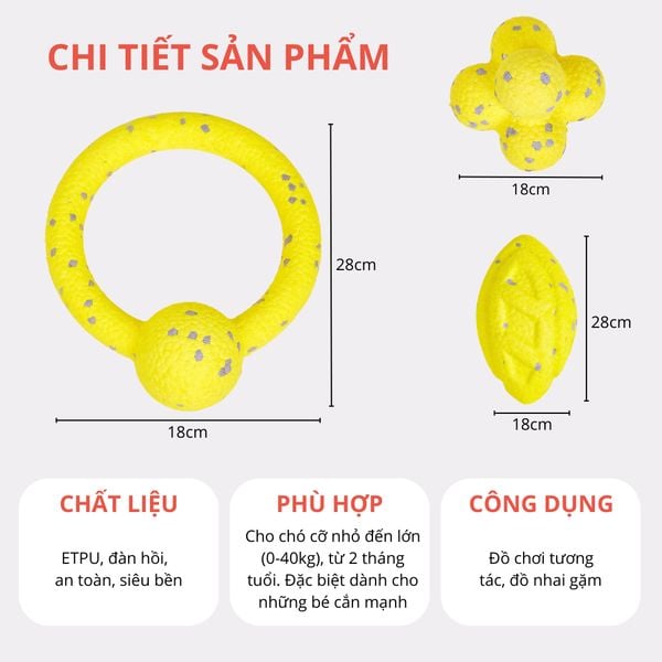  Đồ chơi siêu bền cho chó FOFOS 