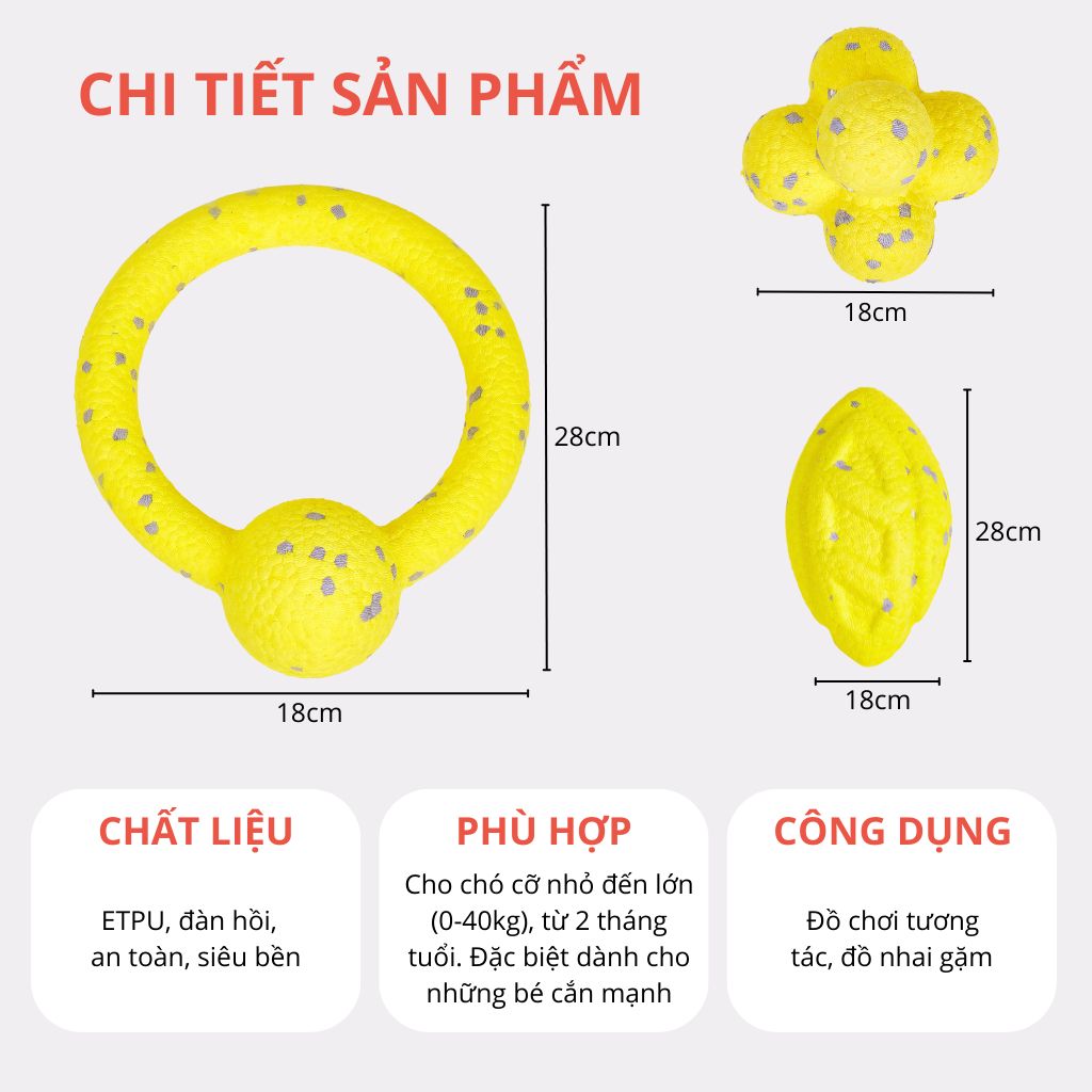  Đồ chơi siêu bền cho chó FOFOS 