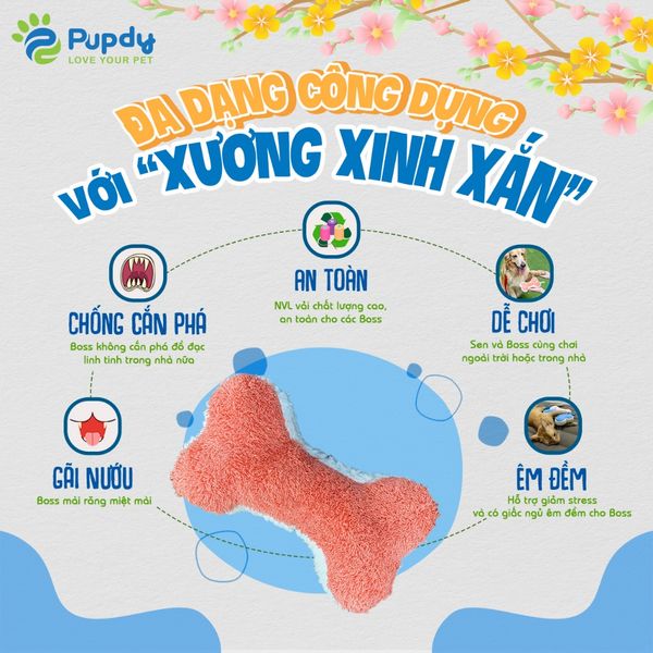  Hempie Bone - Khúc xương vải không dây Pupdy 
