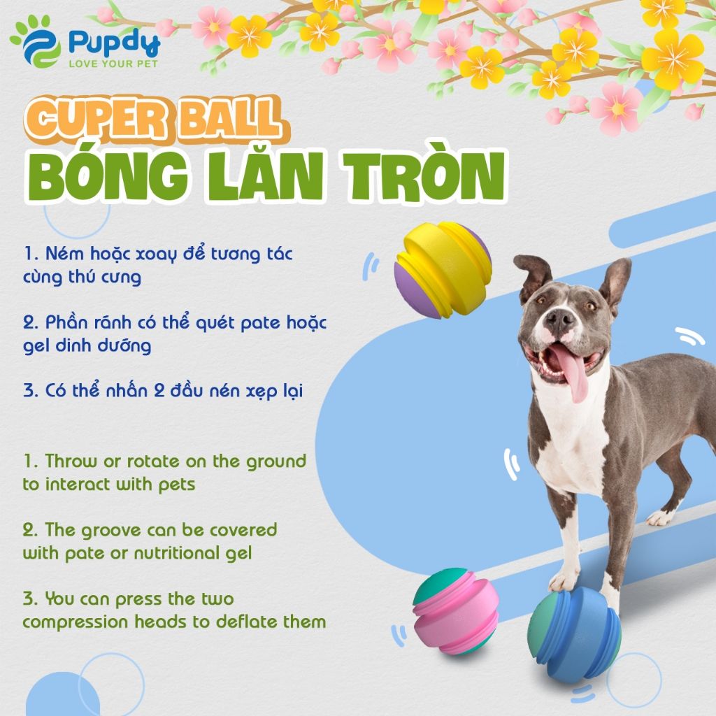  Cuper Ball - Bóng lăn tròn Pupdy 