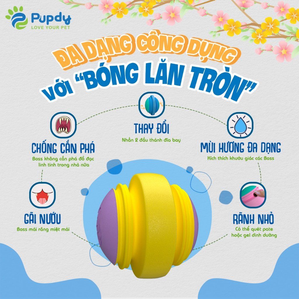  Cuper Ball - Bóng lăn tròn Pupdy 
