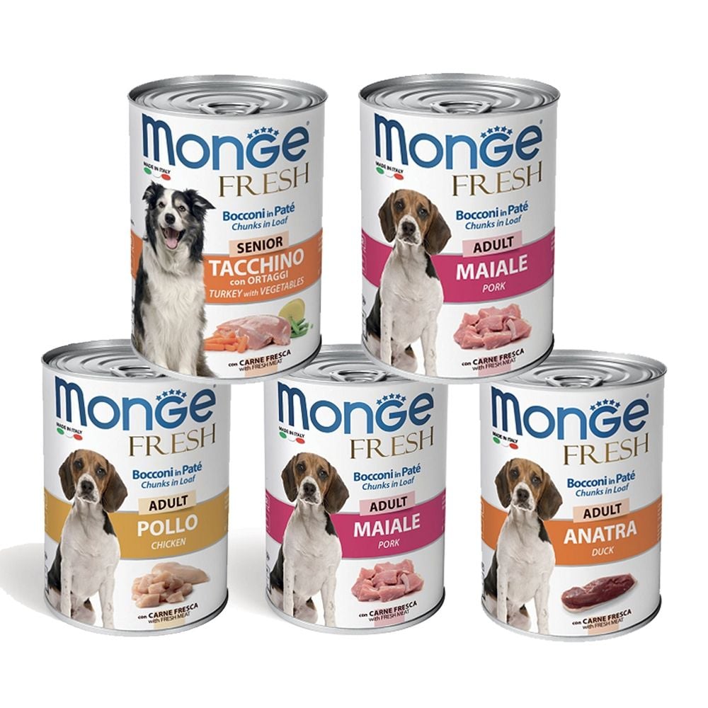  Pate MONGE FRESH cho chó LON 400gr 