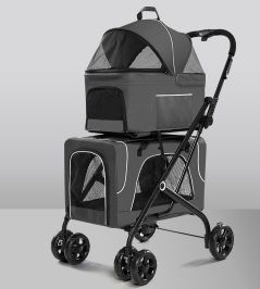  Xe đẩy 2 tầng cho Thú Cưng 