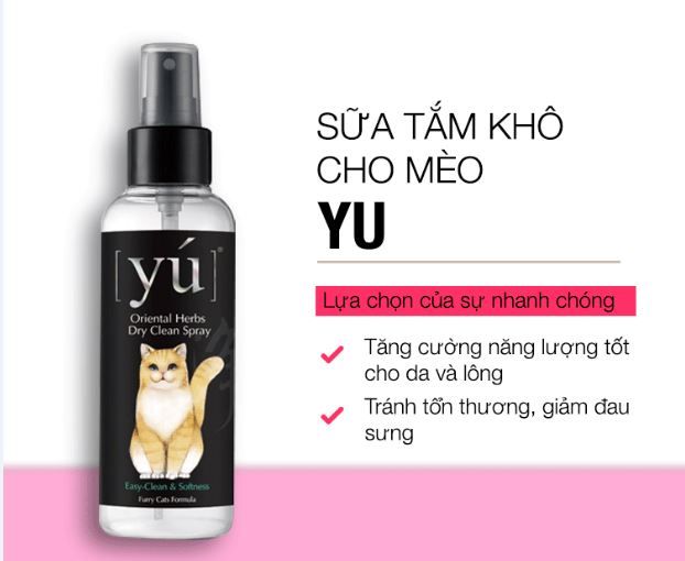  Tắm khô Yú  dành cho mèo 