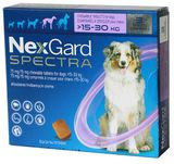  Viên nhai trị nội ngoại ký sinh trùng chó từ 15,1 - 30kg Nexgard Spectra 