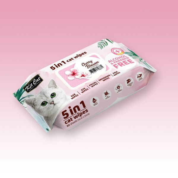 Khăn ướt kháng khuẩn cho mèo KitCat (nhiều mùi) 