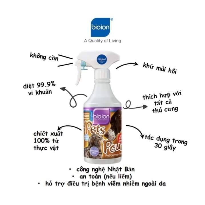 Chai xịt khử mùi Bioion Pets Pounce - Original – PetBuddy Saigon