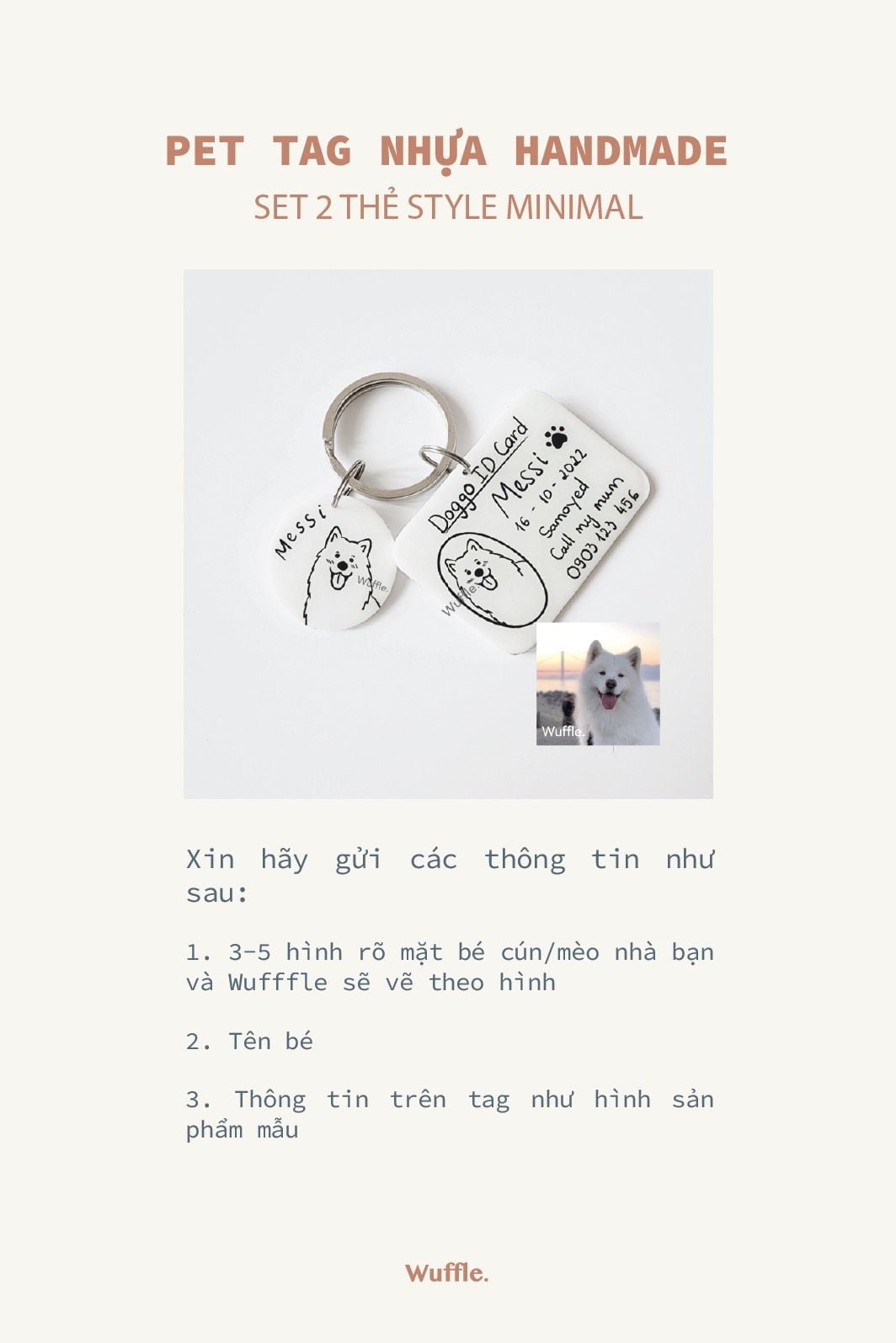  Name tag Illustration nhựa Wuffle 