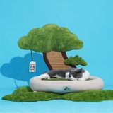  Catree cổ thụ kèm nệm ngủ cho mèo 
