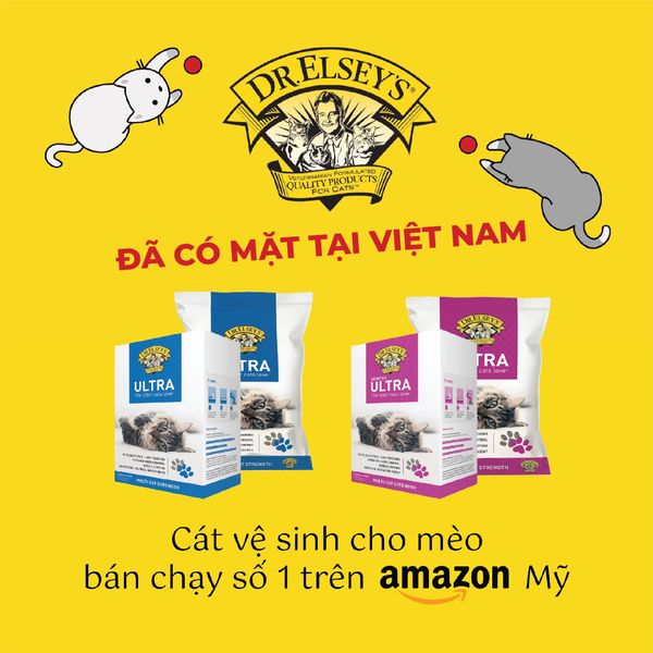  Cát Vệ Sinh Cho Mèo Dr.Elsey's Ultra Scented Mùi Nhẹ Tự Nhiên 