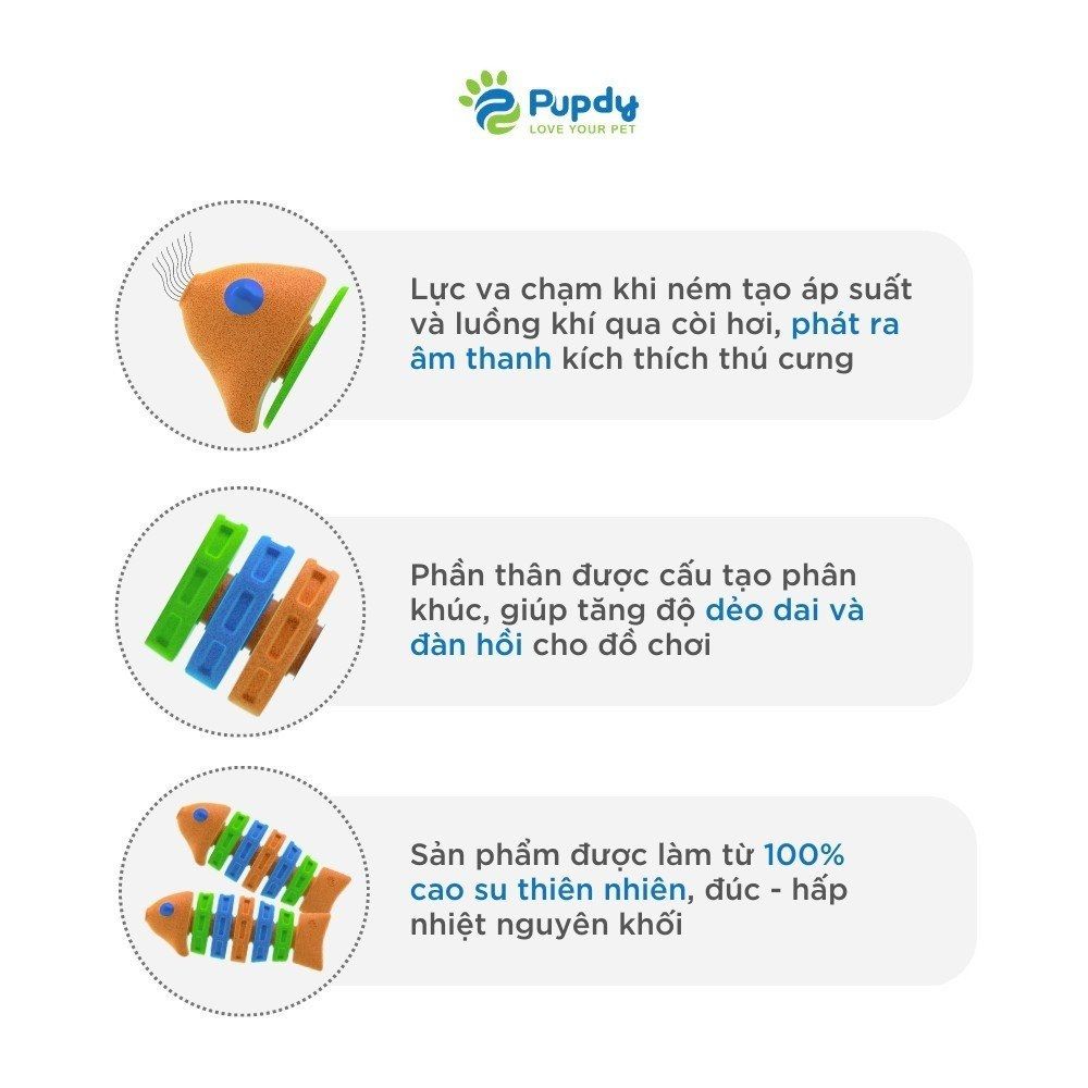  Đồ Chơi Cá Chewy Fish Pupdy 