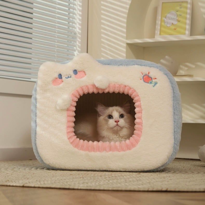  Nệm Làm Tổ Ấm Áp Có Đệm Lót Cho Thú Cưng Kawaii 