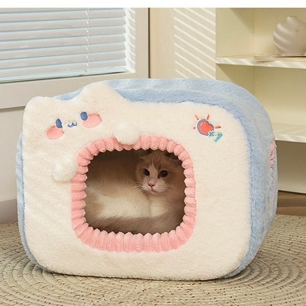  Nệm Làm Tổ Ấm Áp Có Đệm Lót Cho Thú Cưng Kawaii 