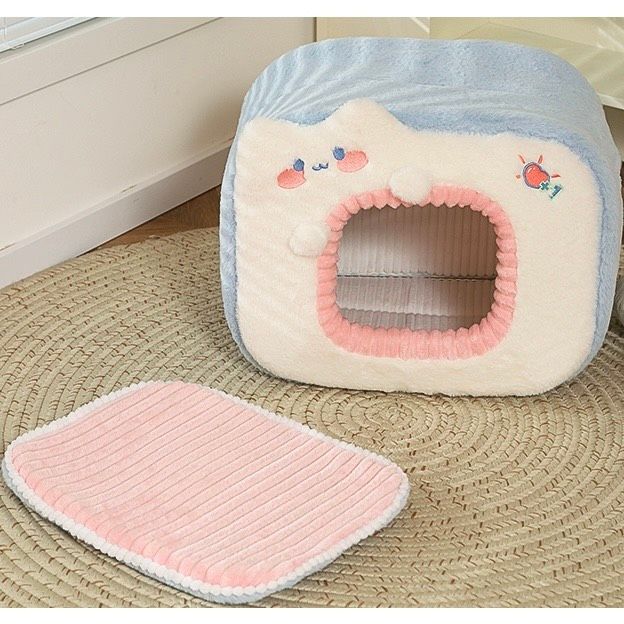  Nệm Làm Tổ Ấm Áp Có Đệm Lót Cho Thú Cưng Kawaii 