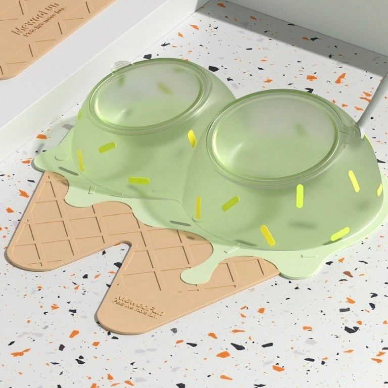  Chén ăn đế lót que kem cho thú cưng 