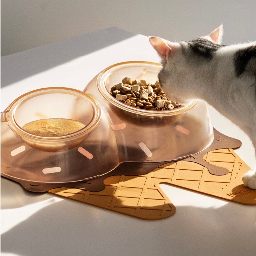  Chén ăn đế lót que kem cho thú cưng 