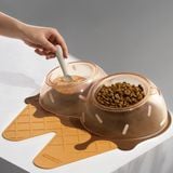  Chén ăn đế lót que kem cho thú cưng 