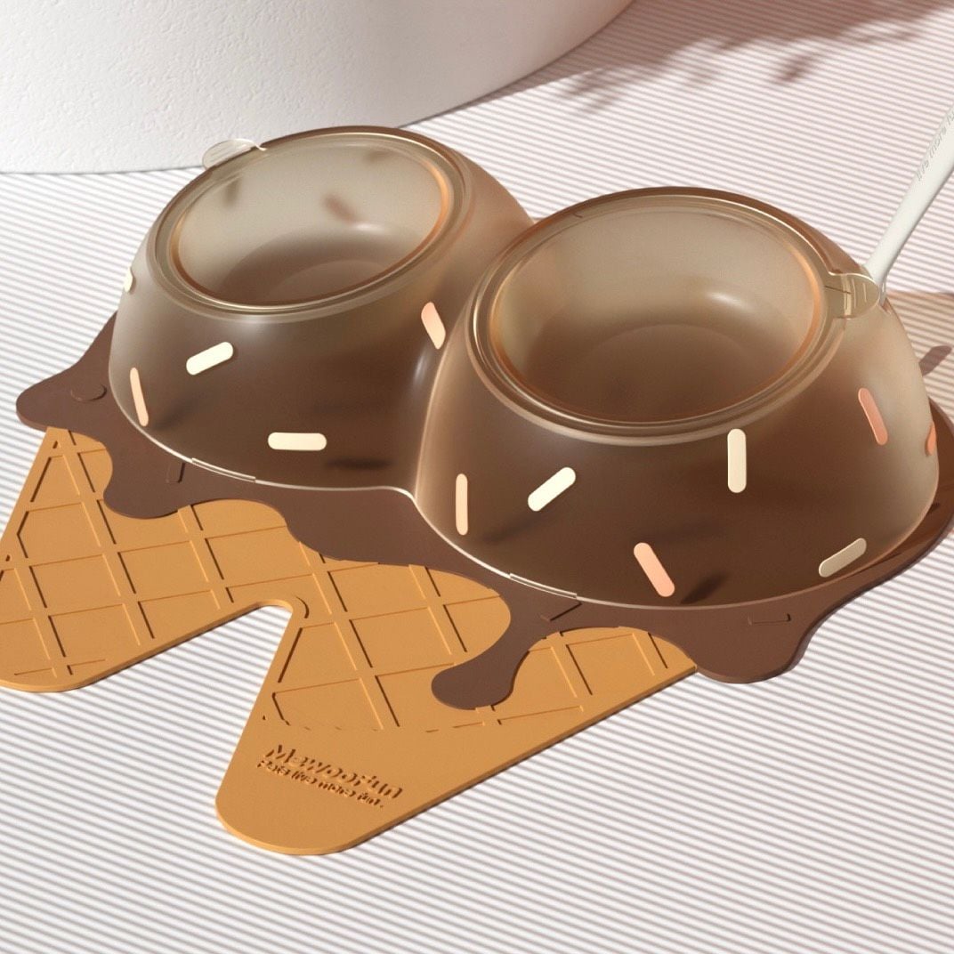  Chén ăn đế lót que kem cho thú cưng 