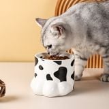  Chén sứ cao hình chân mèo cho thú cưng 