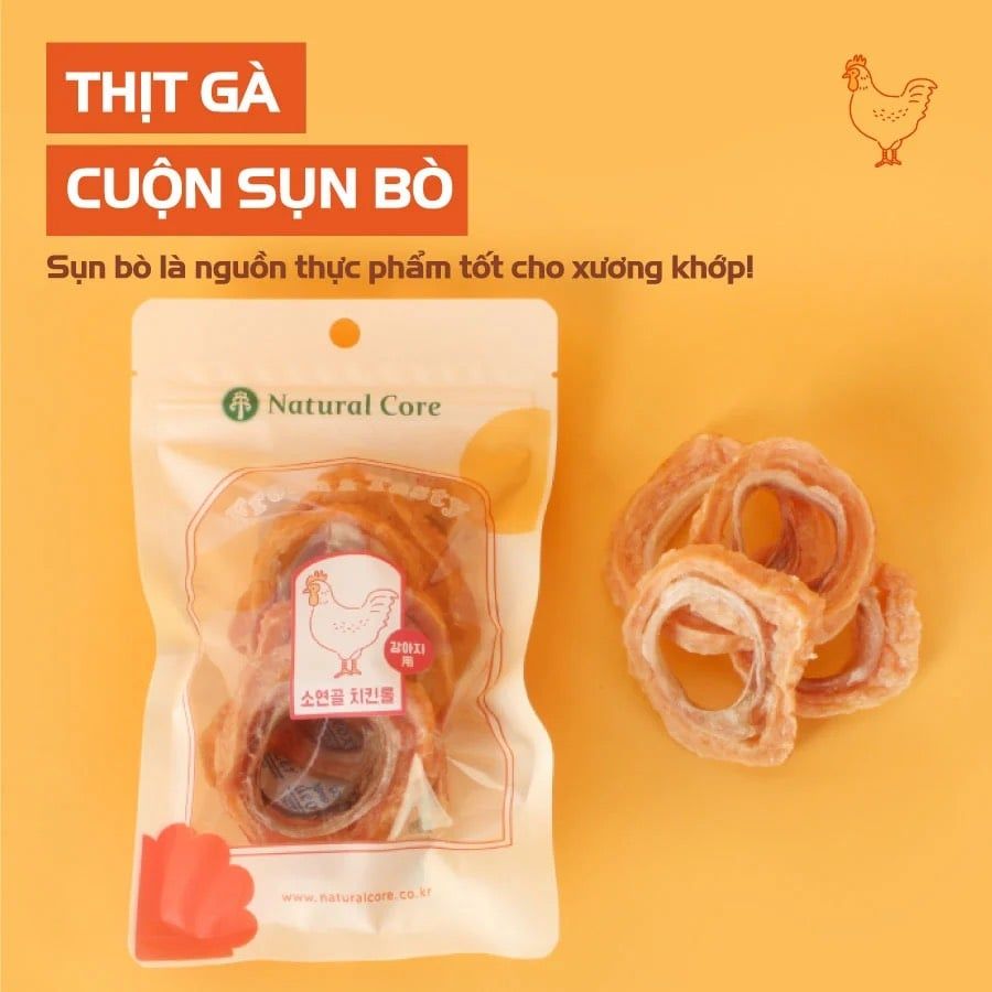  Thịt cuộn sụn bò cho chó Natural Core 