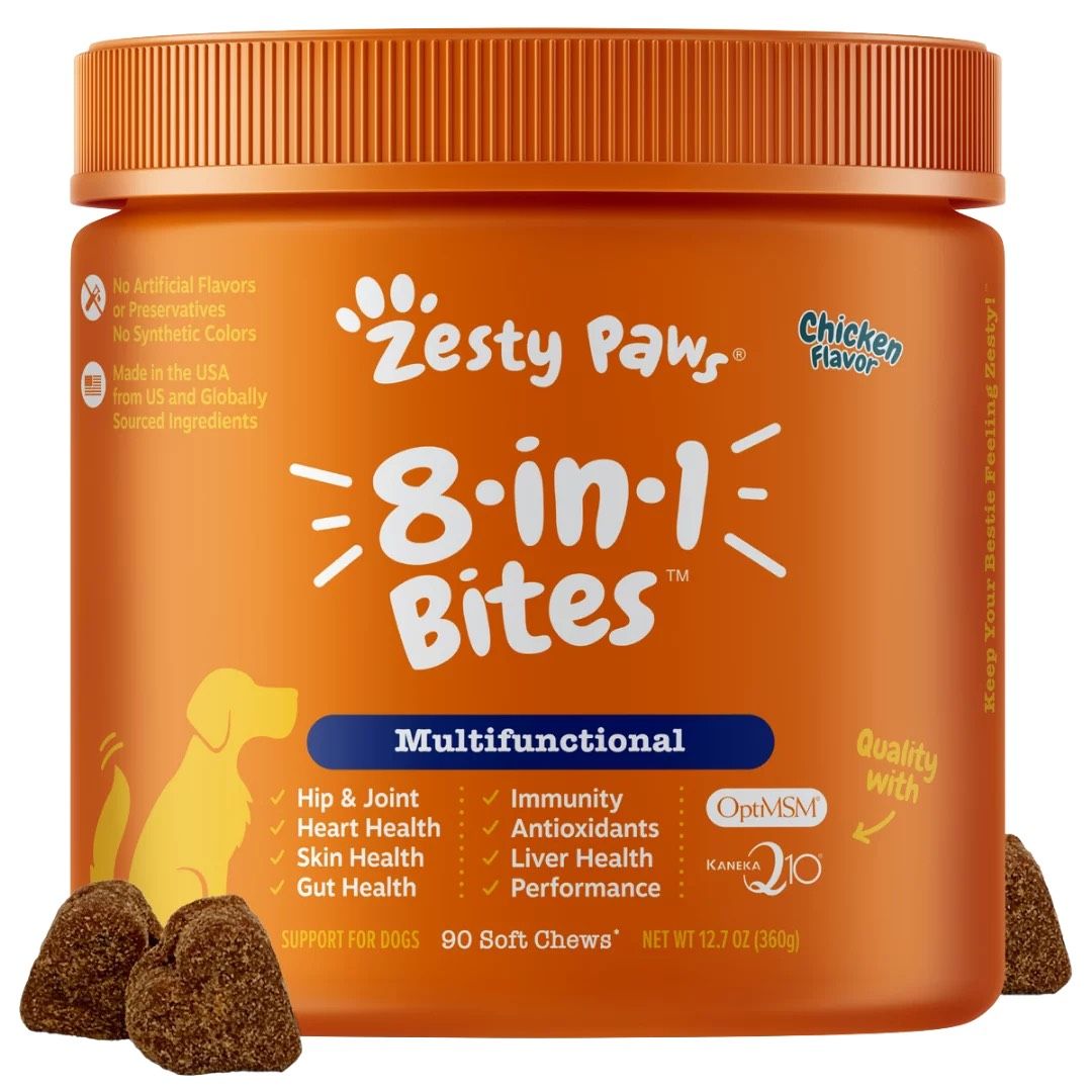  Viên nhai tăng cường miễn dịch chó trưởng thành 8 in1 Bites Multivitamin Zesty Paws 